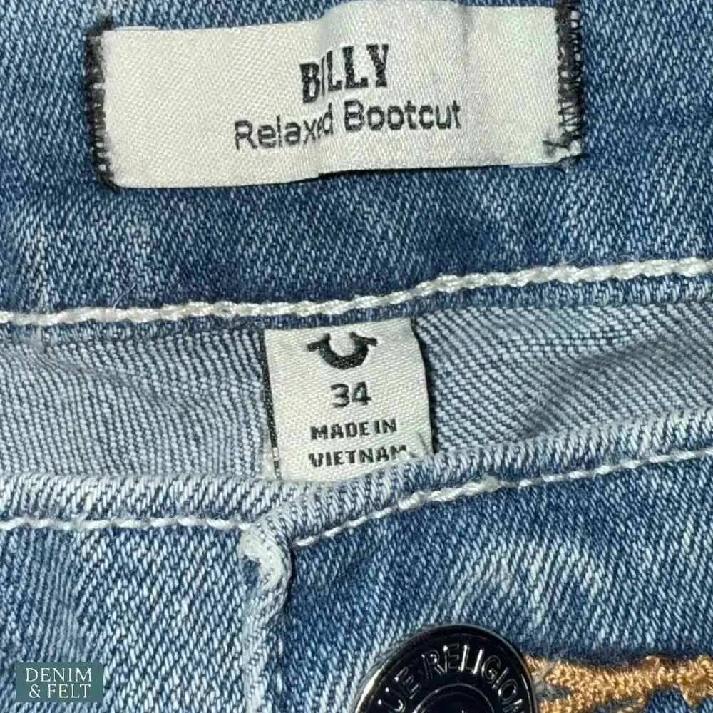 True Religion Billy Bootcut Jeans Men’s 34 Brilliant Medium Wash Denim NEW NWT!!